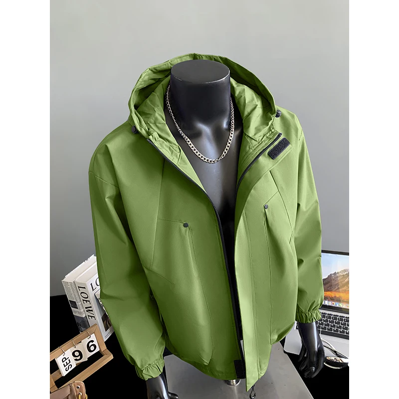

Spring and Autumn Outdoor Trendy Hooded Windproof Protective Sports Jacket Men's Stormtrooper Jacket Casual Long Sleeve Jacket
