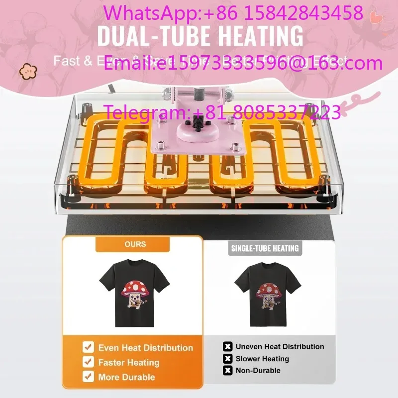 Heat Press Machine 15x15 Inch Slide Out, Fast Even Heating Double Insulation Cotton