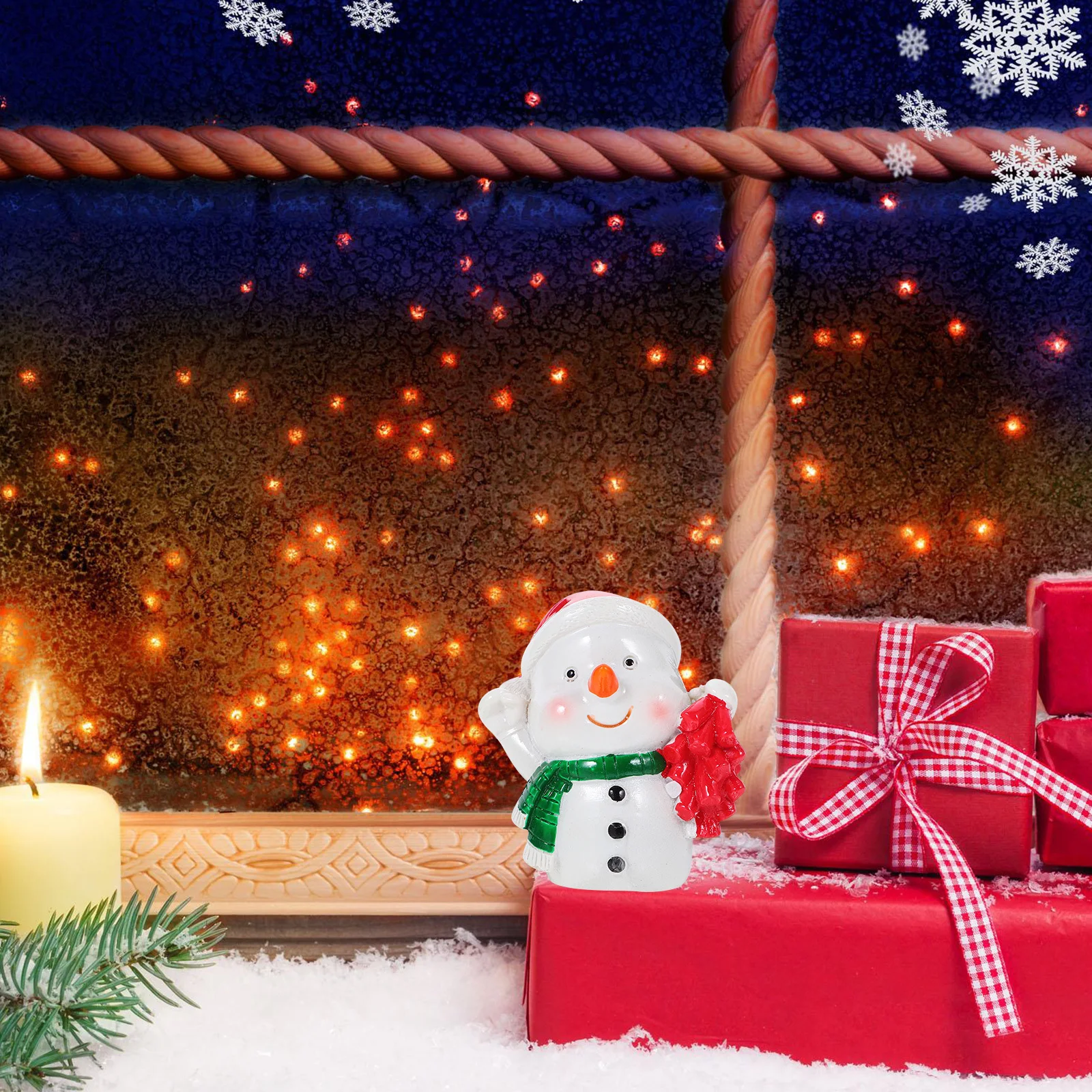 

Resin Christmas Decor Portable Ornament Sufficient Quantity Beautiful Colors Exquisite Detail Festival Gift Family Friends Decor