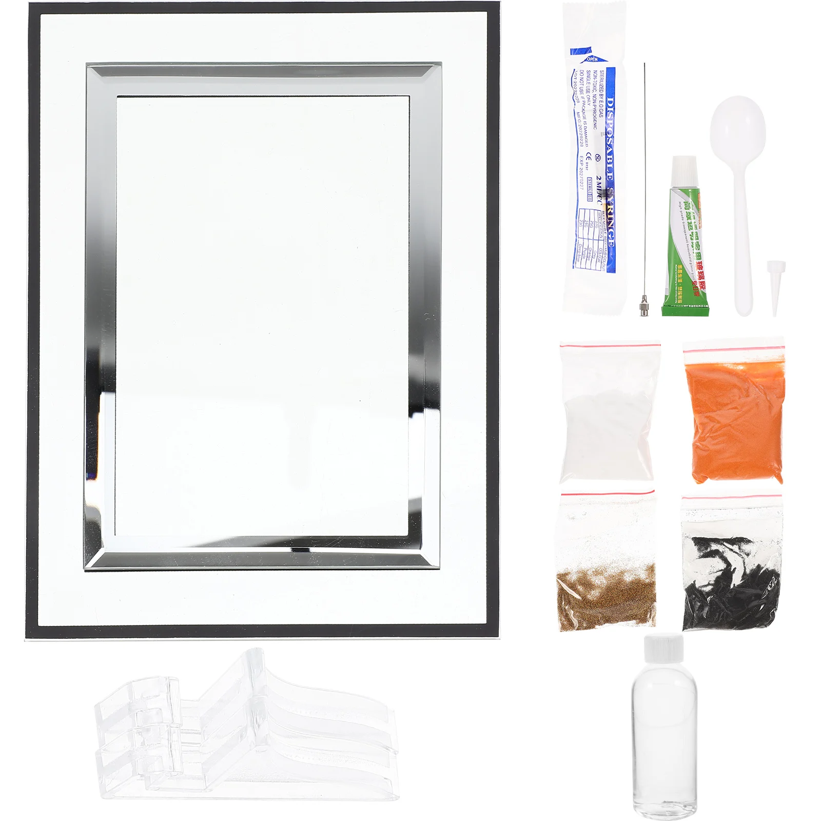 1 Set Diy Moving Painting Decor Kit Landscape Ornament For Living Room Bedroom Office Decoration Quicksand Art Painting Picture