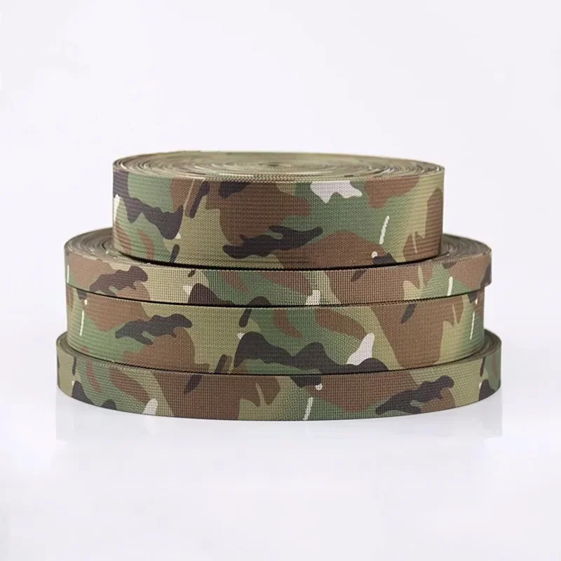 Cincha de camuflaje militar Multicam MC CP, tiras no elásticas, cinturón Molle, accesorio de tela, 1 metro