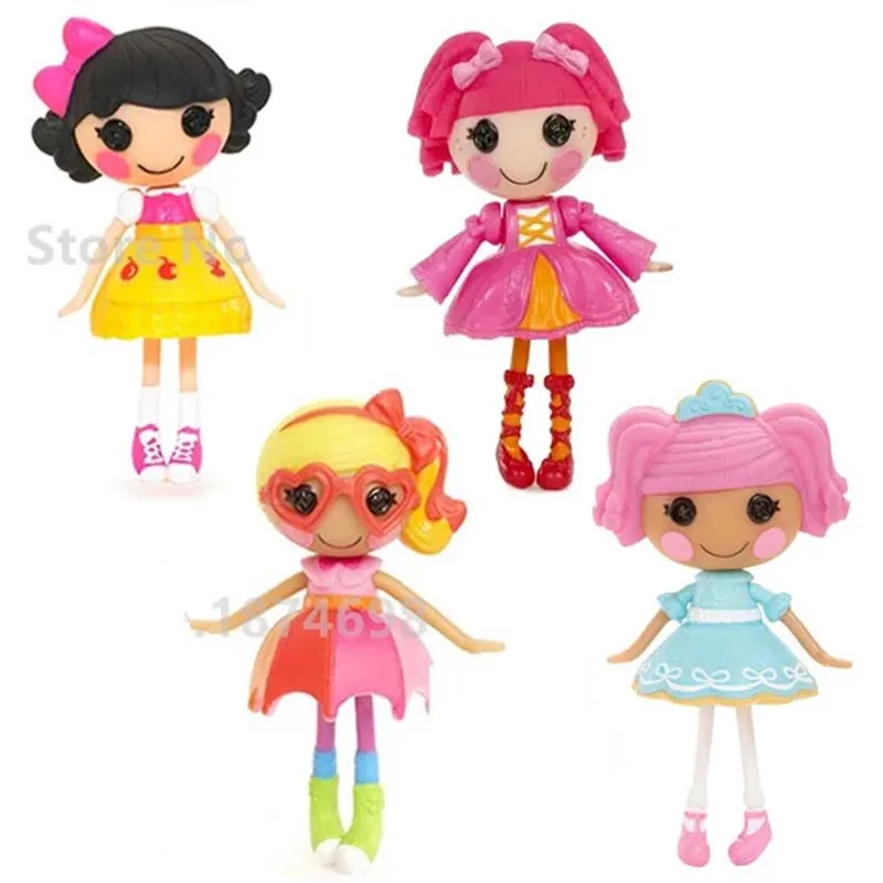 4PCS Set Mini Lalaloopsy Doll Figure Toy Collection 8cm Fashion Kids Toys Dolls for Girls Children Gifts