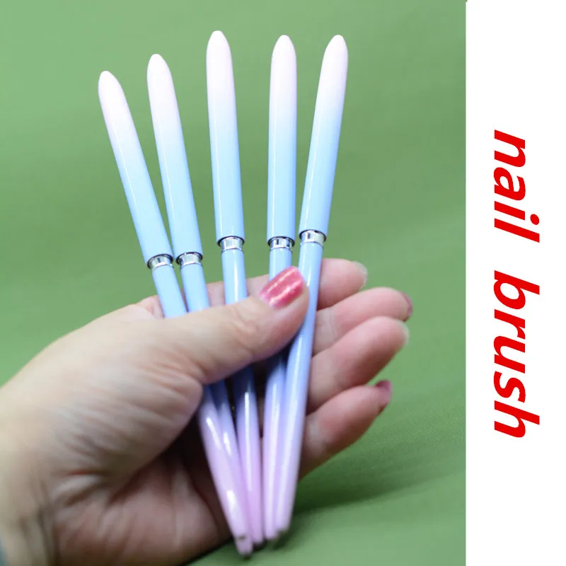 Pennelli per nail liner rosa Pennello per nail art in gel Pennello per pittura per smalto per unghie Set di pennelli per design per nail art Penna da disegno per gel