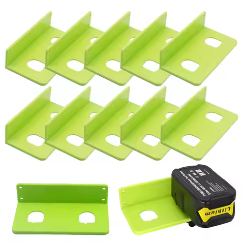 2~10Packs Battery Holder for Ryobi 18V NiCd Lithium Battery 2 Slot Battery Storage Holder Wall Mount Rack for Display Shelf