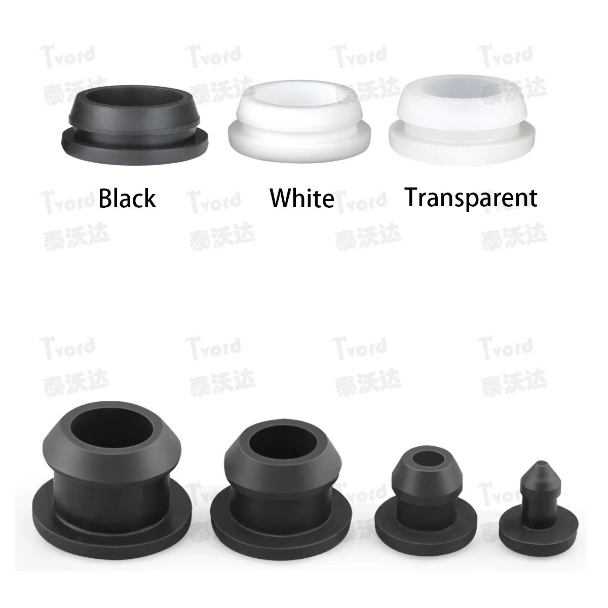 Tapones de silicona para orificios de 2.5/3/3.5/4/5/6/7/8/9/10mm, tapas de sellado tipo T sólidas, tapones de cierre a presión, juntas de sellado, tapones de extremo, tapones de bloqueo ﻿