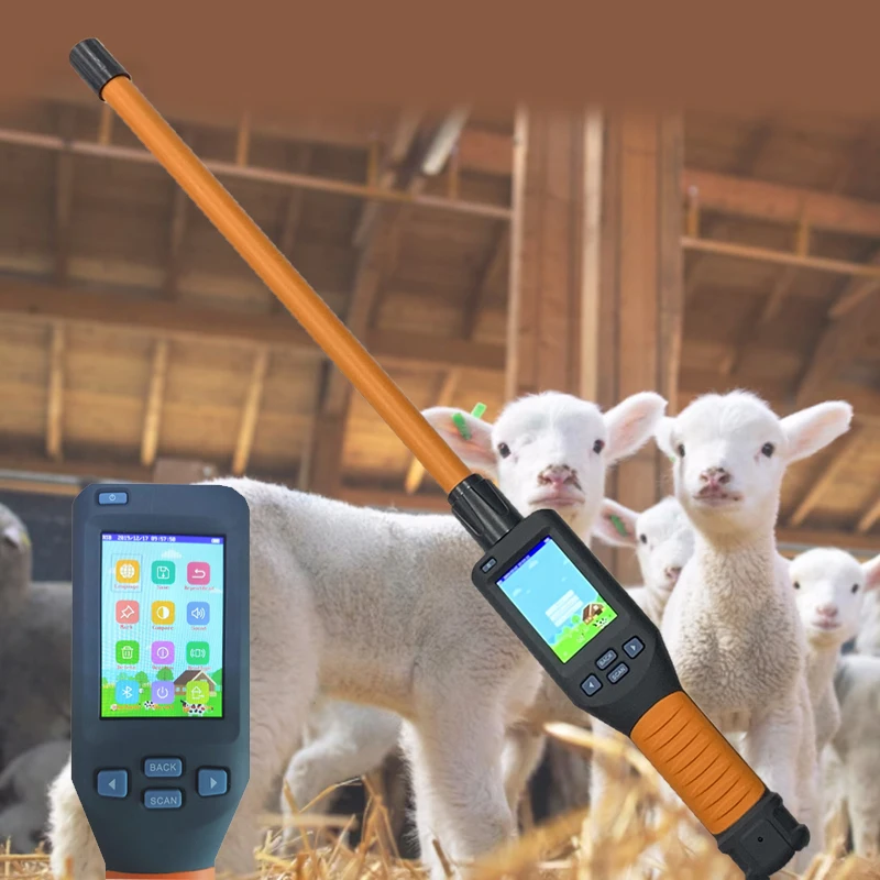 FRD420A Android5.1 Wifi Bluetooth4.0 ISO11784/5 FDX-B,HDX Animal Ear tag cattle cow RFID Stick Reader for Farm Management