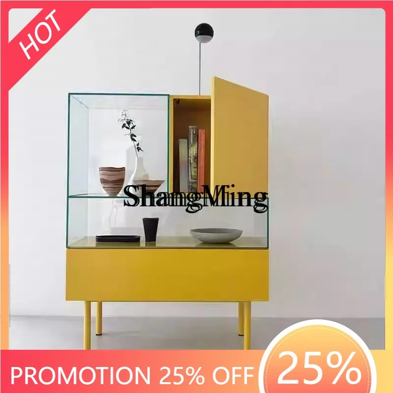 

CL light luxury glass dining side storage side cabinet villa storage dopamine cabinet