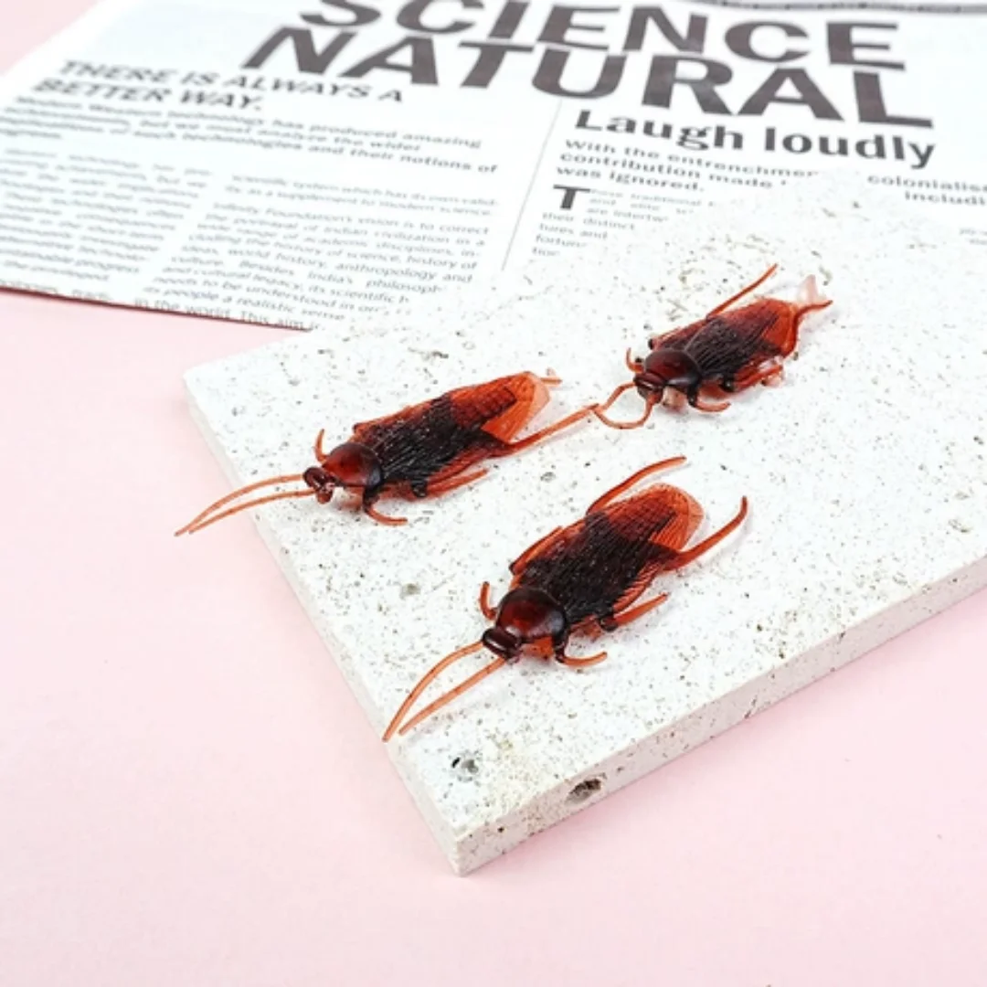 Simulation Fake Plastic Soft Cockroach Roach Bug Roaches Toy Prank Bug Funny Trick Joke Toys April Fools Prank DIY Decoration