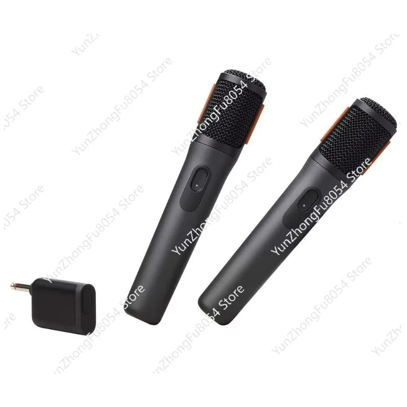 صندوق الحفلات UHF ثنائي القناة لاسلكي قابل لإعادة الشحن نظام ميكروفون محمول واضح صوت C-موصل FM Party #3