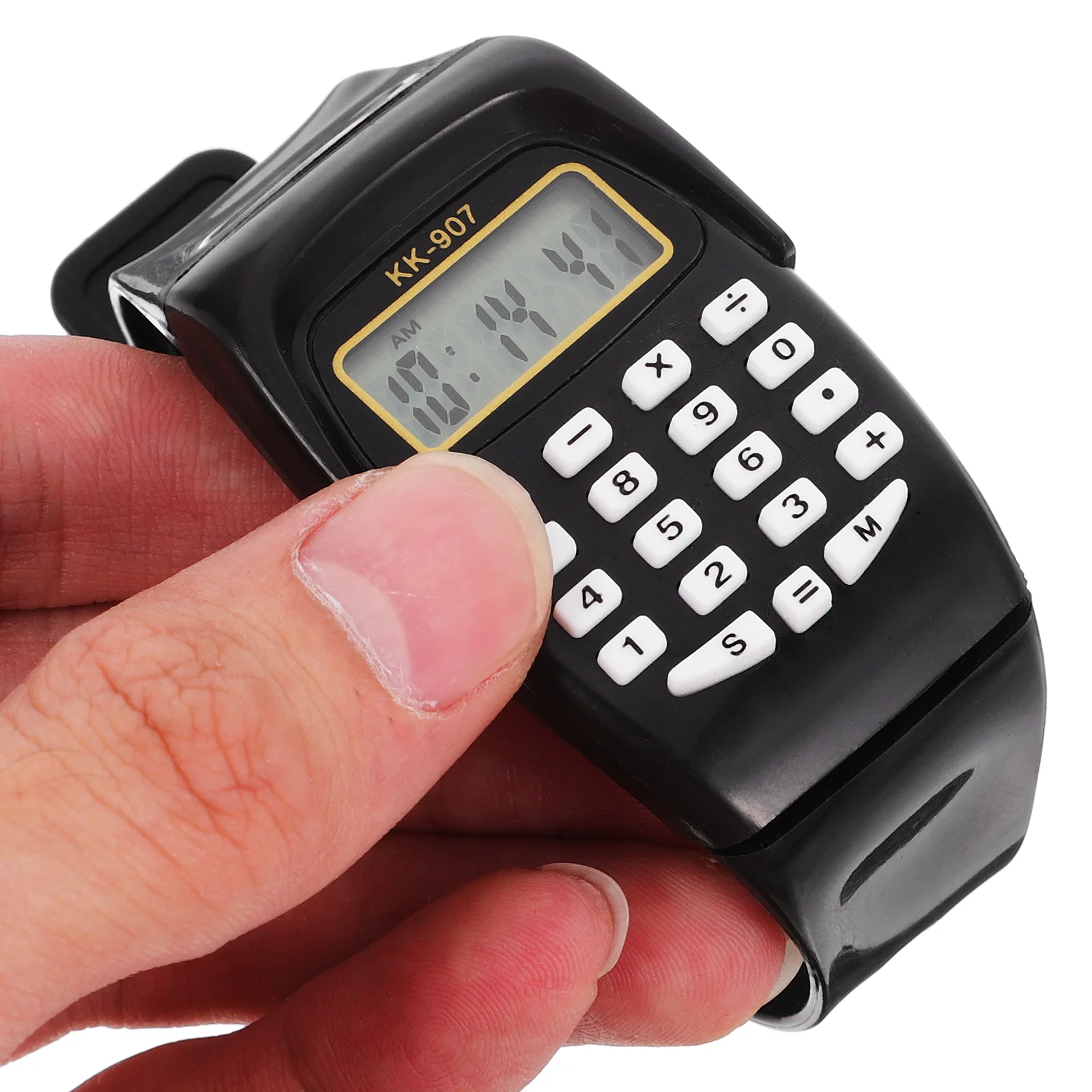 2Pcs Durable Calculator Watch for Kids Portable Calculation Wristwatch Easy Comfortable to Wear Black Children Watch