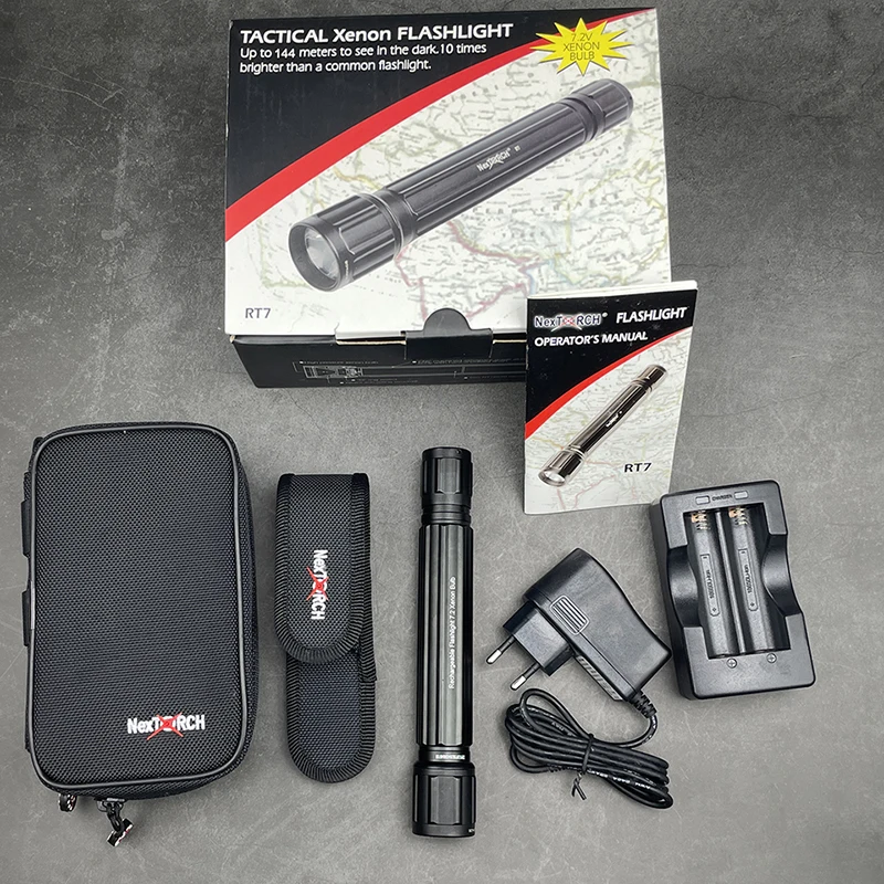 NEXTORCH RT7 90Lumen ANSI NEMA Waterproof Shockproof Xenon Bulb Incandescent Hunting Tactical IPX8 Flashlight (without battery)