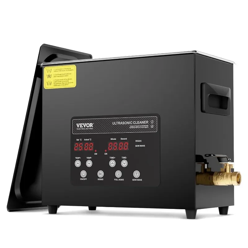 

Ультразвуковой очиститель VEVOR 6L, цифровая ультразвуковая чистящая машина мощностью 180 Вт с нежным режимом и модернизированной дегазацией, промышленная система 40 кГц
