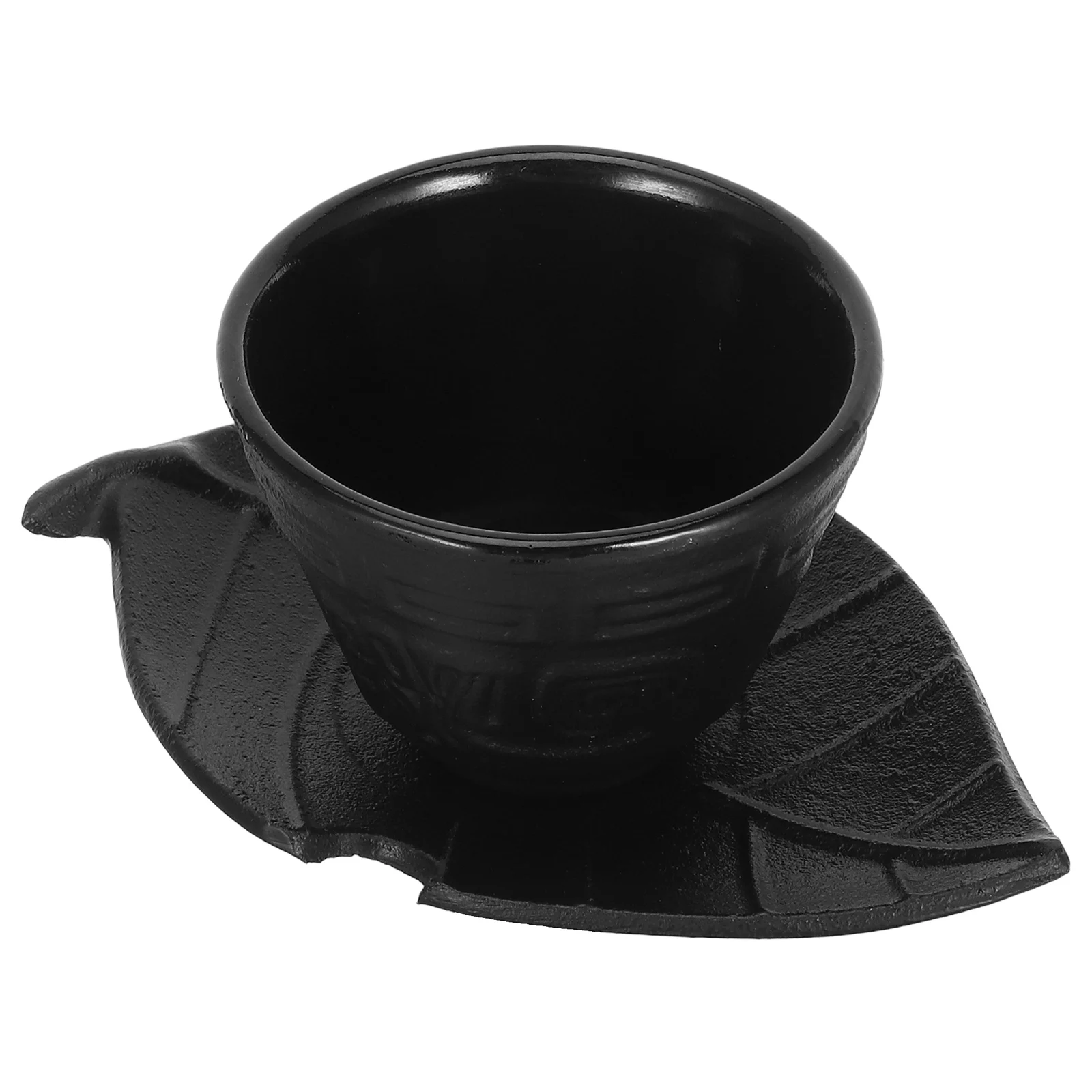 

1 set 1 Set Cast Iron Cup Saucer Set Vintage Style Chinese Kung Fu Japanese Tea Ceremony Small Tea Cups Kitchen Barware
