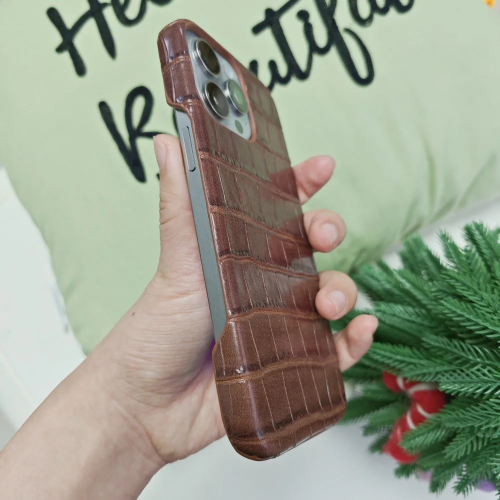 Персонализированный жесткий чехол из искусственной кожи с текстурой крокодила для iPhone 11/12/13/14/15/16 pro Max, индивидуальный чехол с инициалами и буквами имени