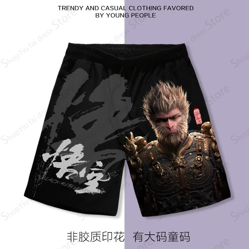 Summer Men's Swim Shorts Black Myth Goku 3d Printed Beach Shorts Hawaiian Pool Party Swim Trunks Casual Men's Shorts