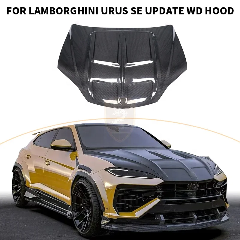 Replacement Parts WD Style Dry Carbon Fiber Hood for 2025-2026 URUS SE Engine Hood