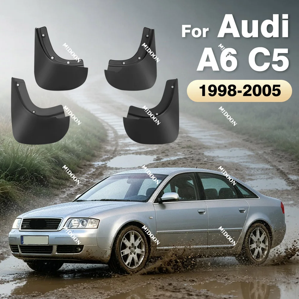 For Audi A6 C5 1998-2005 1999 2000 2001 2002 2003 2004 Fender Mudflaps Splash Guards Mudguards Mud Flaps car Accessories