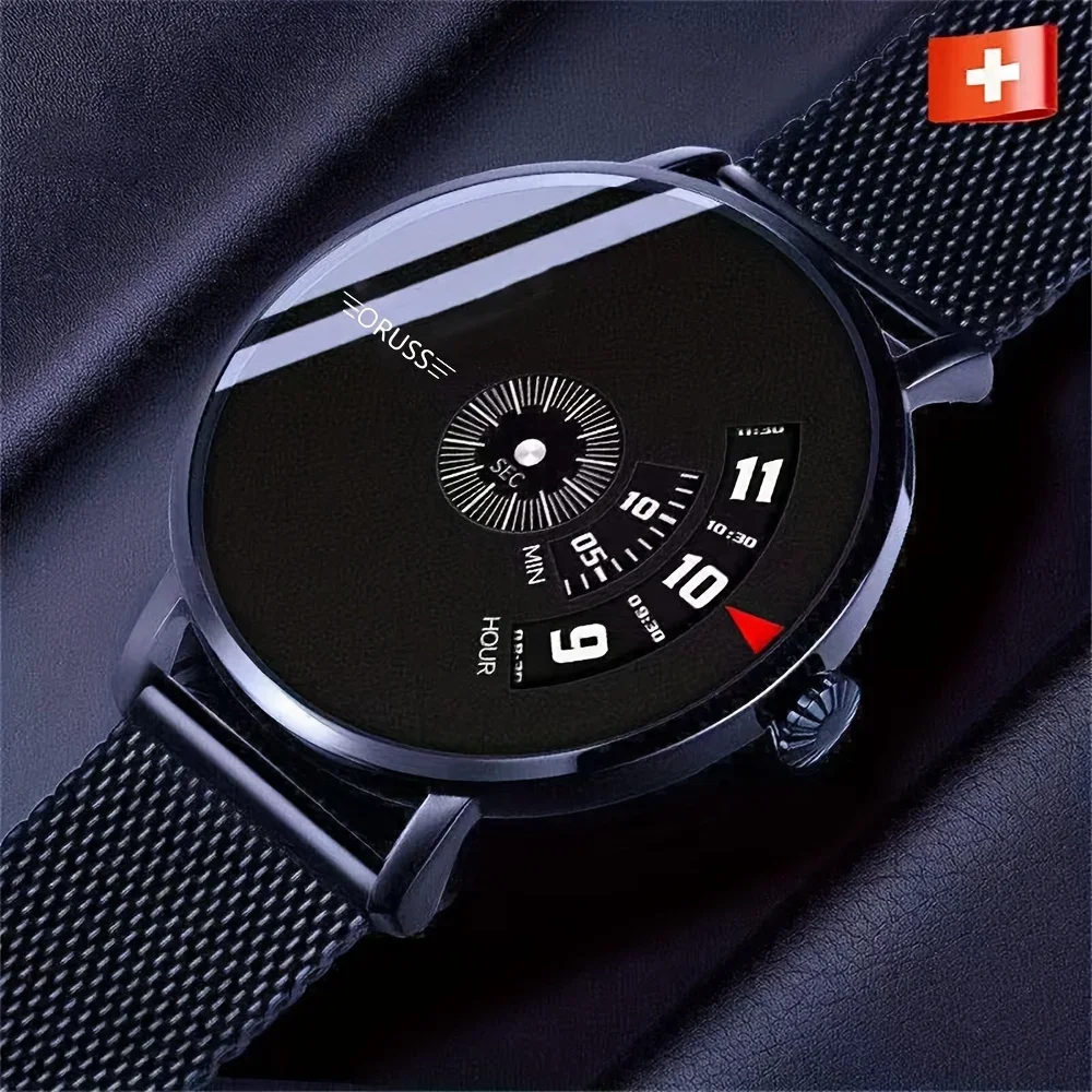 

New technology personality trend high-grade men's watch cool handsome everything durable mesh belt sports youth men's watch