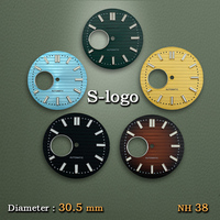 30.5mm C3 Green Luminous S Logo Nautilus Modified Hollow Dial NH38 Dial Suitable For NH38 Movement NH38 Watch Accessories ﻿