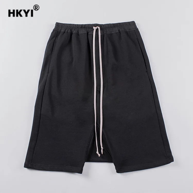 HKYI short pants men five quarter shorts Harlan shorts men's loose mid pants men's comfortable hanging crotch pants unisex