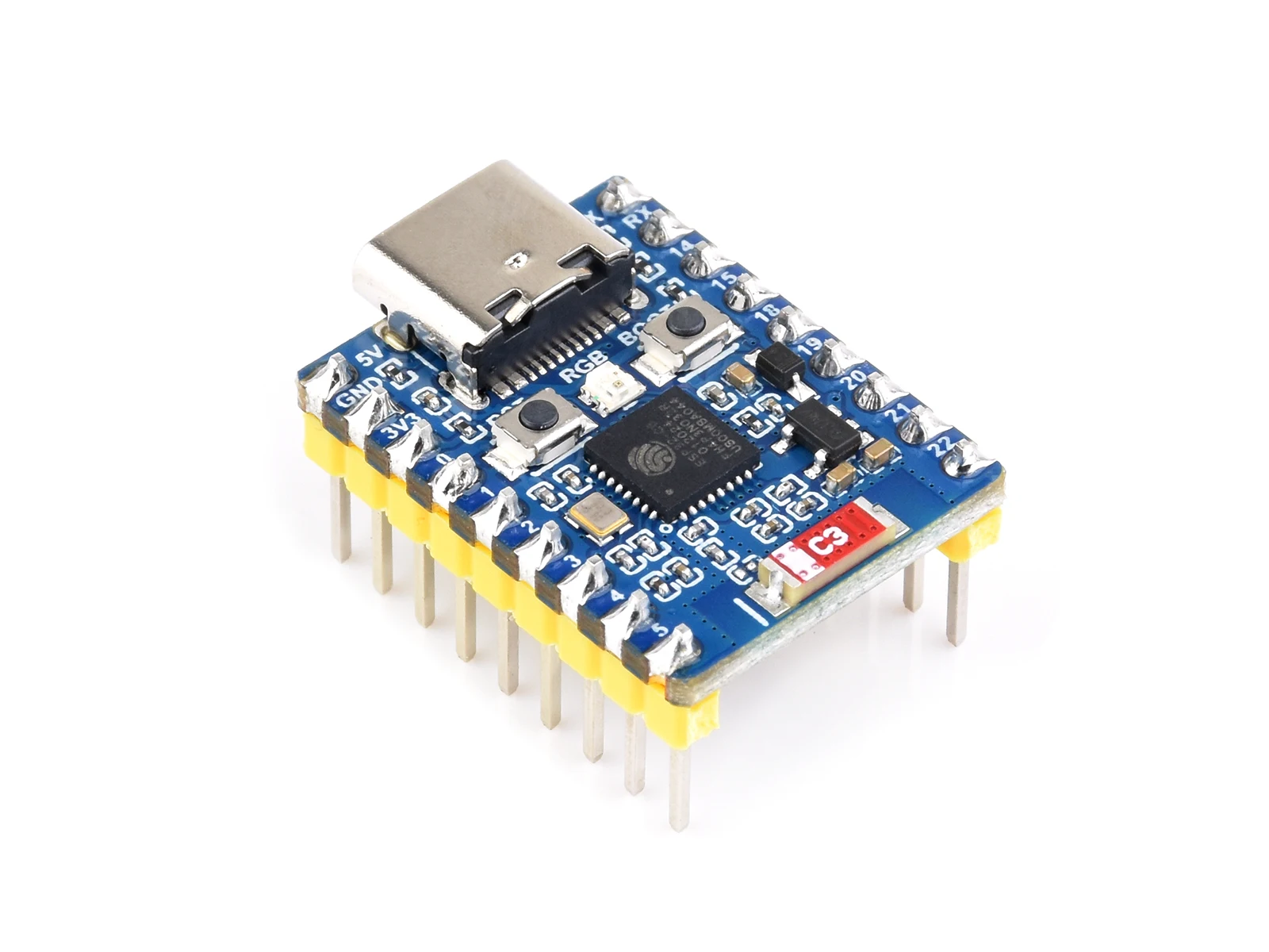 Waveshare ESP32-C6 Mini Development Board, Dual Processors Based on ESP32-C6FH4, 2.4GHz WiFi 6 & Bluetooth 5 Microcontroller