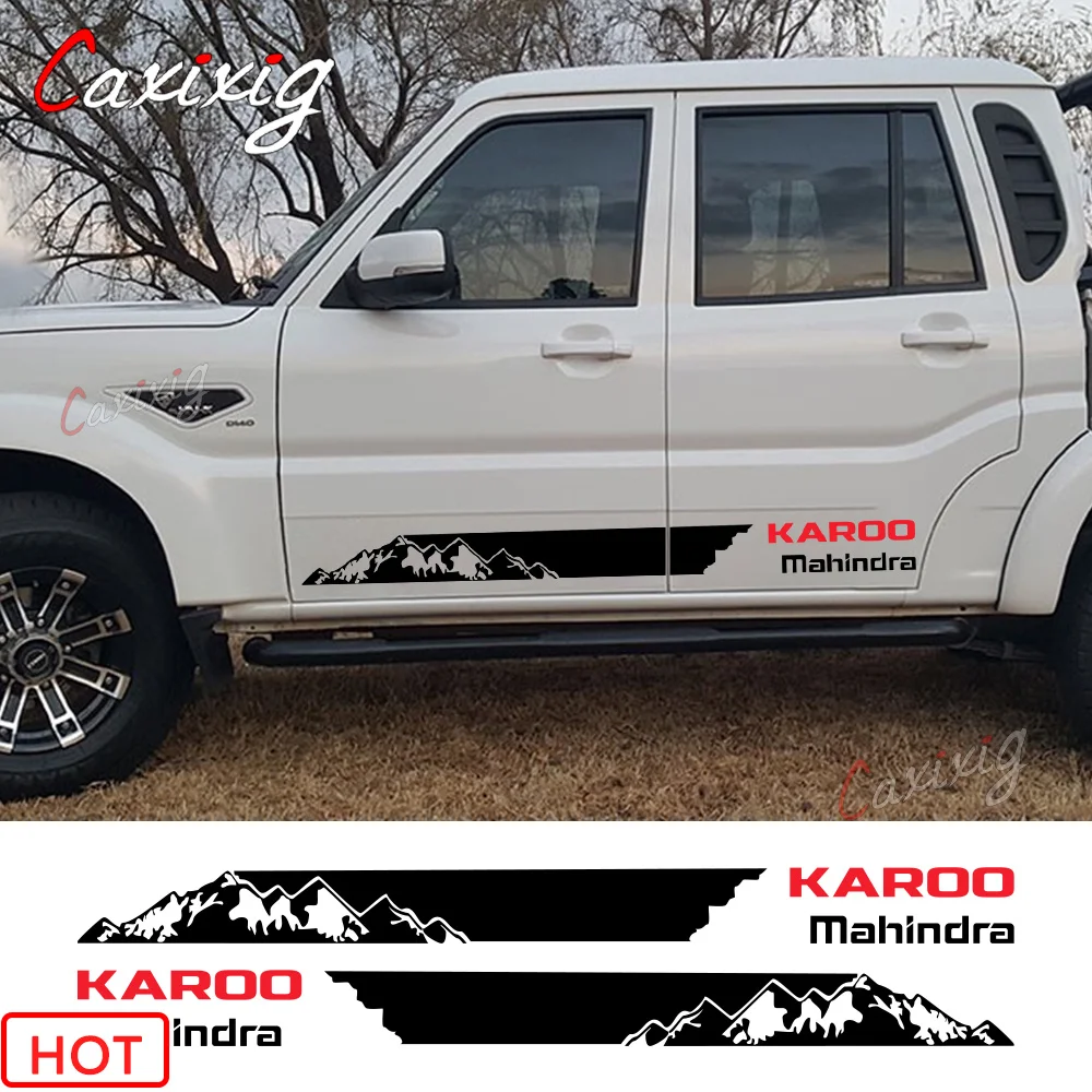 Door Side Sticker For Mahindra Karoo S6 S10 S11 DC Truck Graphics Mountain Style Decals Vinyl Cover Auto DIY Accessories