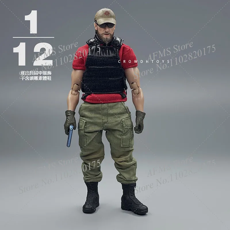 CROWDHTOYS 1/12 스케일 Collectible Figure 블랙 전술 조끼 갑옷 전투 육군 가슴 교수형 Fit 6Inch 액션 피규어 군인