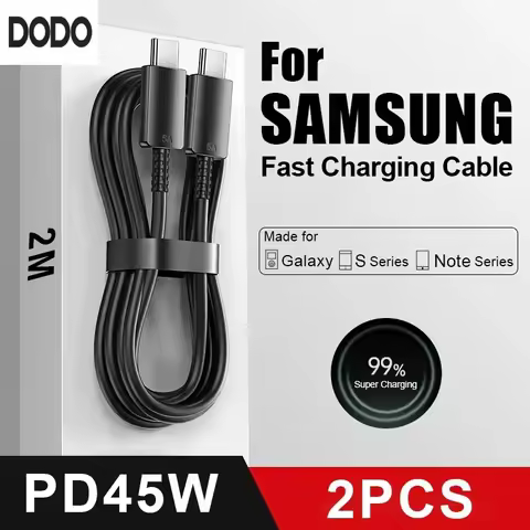 2Pcs PD 45W USB C Cable For Samsung Galaxy S20 S22 S23 Ultra Note 10+ 5G 20 A53 A54 Super Fast Charging USB Type C Data Cable