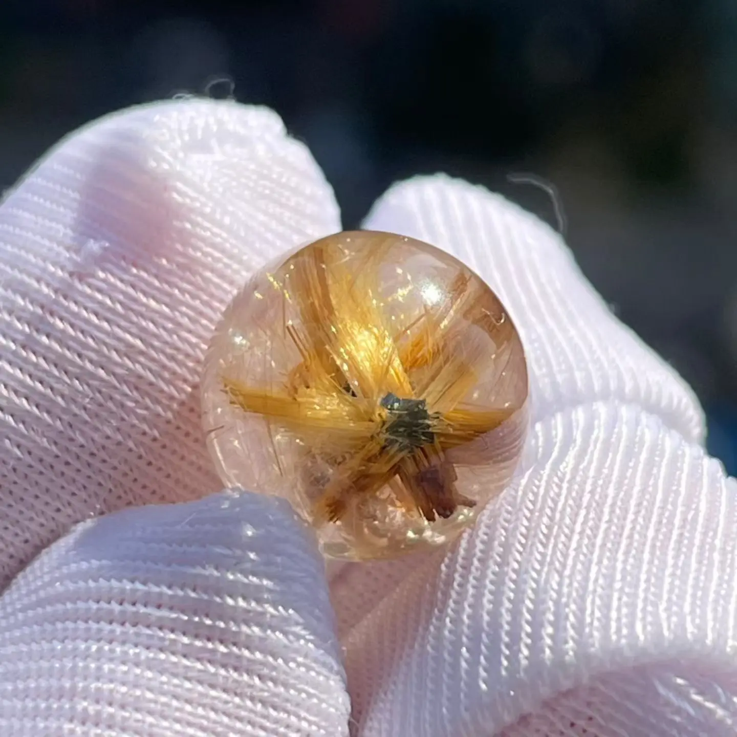 الذهب الطبيعي Rutilated قلادة من الكوارتز زهرة 12 مللي متر زهرة المجال المستديرة Rutilated الكوارتز مجوهرات الرجال النساء البرازيل AAAAAAA