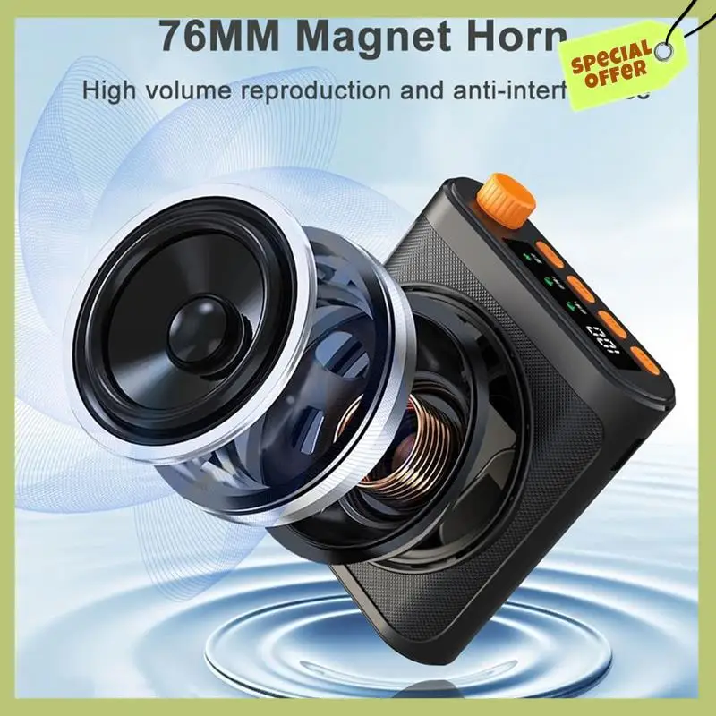 

Advanced Wireless Voice Amplifier With Lavalier Microphone, Mini Portable Megaphone Speaker For Teacher, Speaker, Trainer, Coach