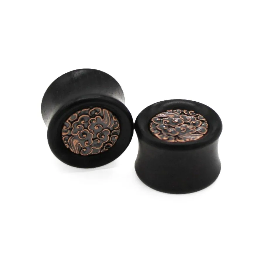 1 Pair Ear Expansion Piercing Device Wooden Earlobe Earrings Ear Plugs and Ear Tunnels Piercing Jewelry