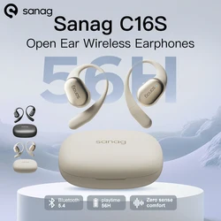 Sanag C16S Open Ear OWS Wireless Earphones Bluetooth 5.4 Air Conduction Headphones HiFi Sound 56Hours Playtime Waterproof TWS