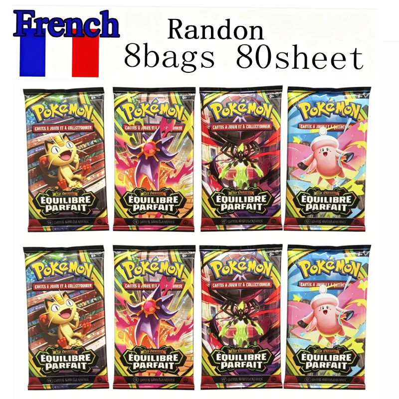HOT--80PCS Spanish French Pokémon Cards: EQUILIBRE PARFAIT VIOLE 151 MEGA EVOLUTION EQUILIBRE PARFAIT Booster Box Gam