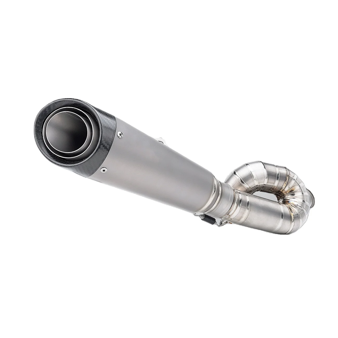 

STLF Modification Carbon Fiber Nozzle Muffler, Titanium Alloy Motorcycle Exhaust System for the Triumph 765