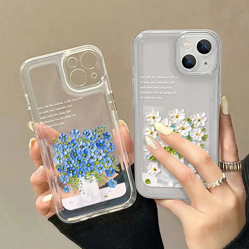 Luxury Floral Case For Samsung Galaxy A57 5G A56 A 57 A52S 5G A52 A53 A54 A55 5G A51 A37 A71 A73 A36 A35 A33 A32 4G Case Cover