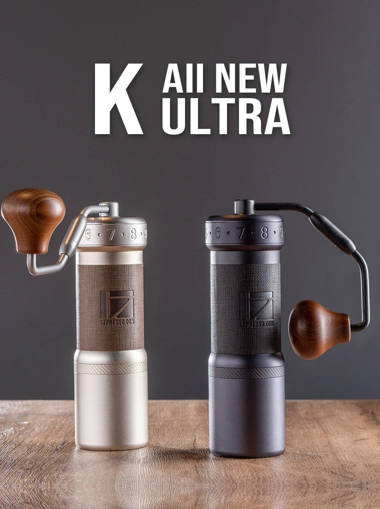 

1Zpresso KULTRA/JULTRA Coffee Grinder-Portable Manual Espresso Burr Grinder with Super Bearing, Cool Dark Black & Extreme Silver