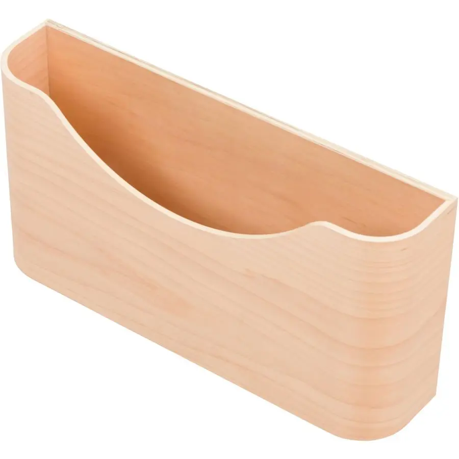 Wall Mounted Document Holder. Office File Organizer. Hallway Mail Organizer. Folder Rack. Magazine Storage Caddy Maple