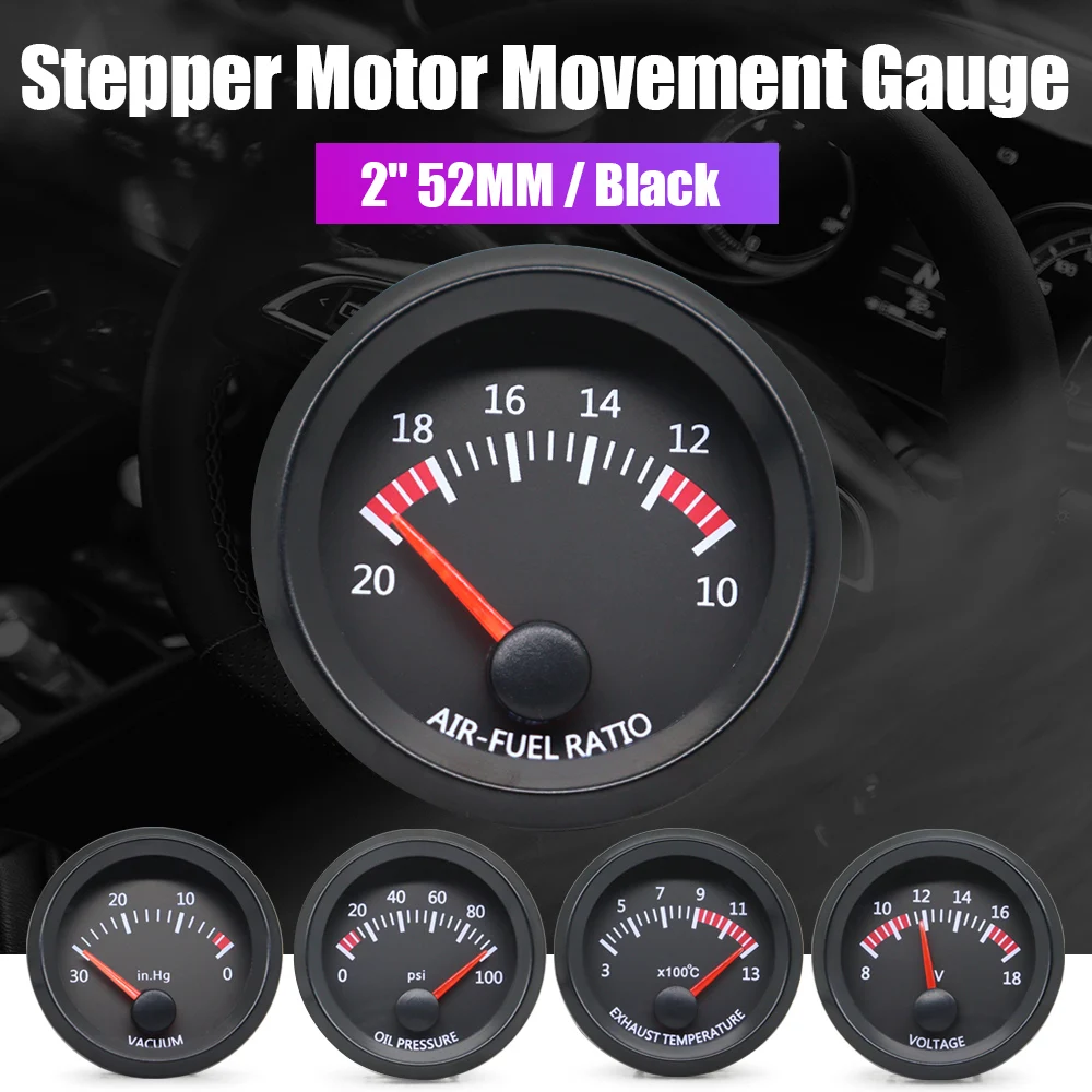 

Универсальный 2 "52 мм датчик температуры воды, датчик температуры масла, датчик вольтметра топлива, соотношение воздуха, топлива, измеритель температуры выхлопных газов, датчик черного лица