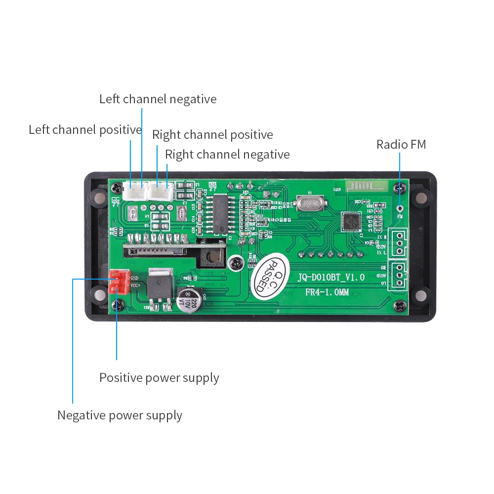 Car MP3 Lossless Music Audio Player Wireless Bluetooth MP3 Decoder Board FM Radio Module Support Folder Switching Call Recording