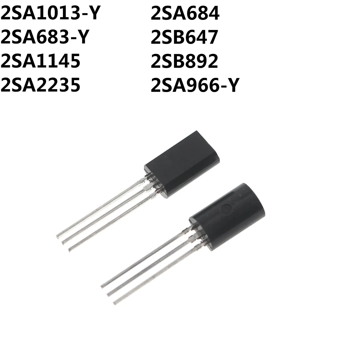 

100PCS 2SA1013-Y 2SA1145 2SA2235 2SA683-Y 2SA684 2SA966-Y 2SB647 2SB892 triode transistor TO-92L DIP