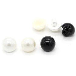 EQUBO 8/9/10/11/15/18/20mm Mushroom Plastic Pearl Buttons for Clothing Women Shirt Blouse Dress Handmade Doll DIY Decorations
