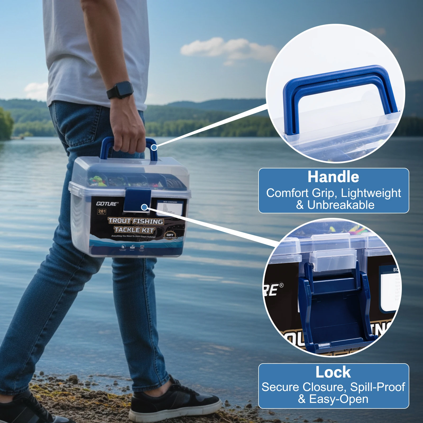 Maletín de pesca Goture – Caja organizadora con aparejos incluidos - imagen 5