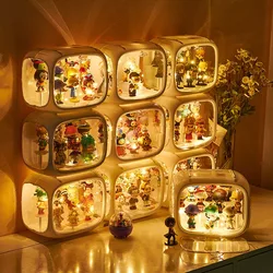 Blinddoos Opbergdoos Pop Mart Transparante Acryl Displaystandaard Popmart Handgemaakte Lego Space Capsule Frame Kast