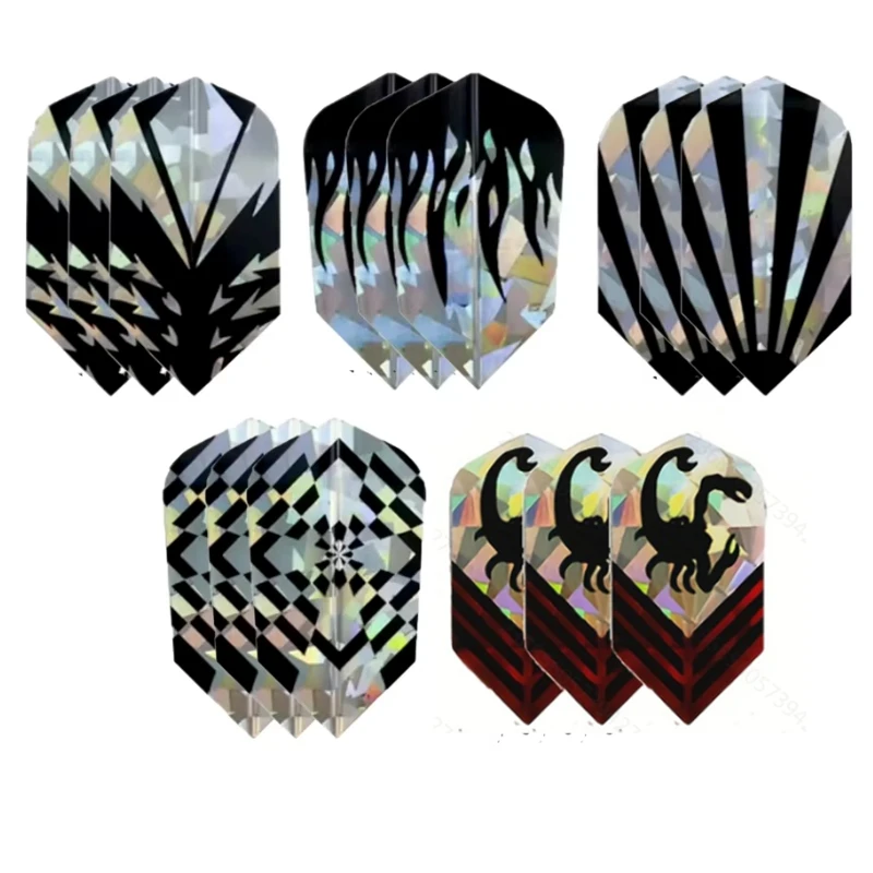 15 Pcs Durable Slim PVC Dart Flights Extremely Fast Laser Steel Tip and Soft Tip Dart Accessories for Amateur Tournament Players