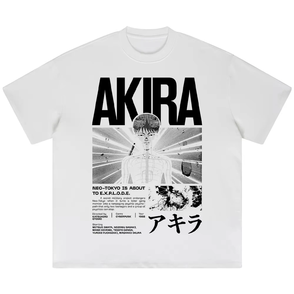 AKIRA T shirt Oversized Unisex for Men Women Cotton Tee Shirt Clothes Trendy Streetwear Trendy Couples high quality Comfortable