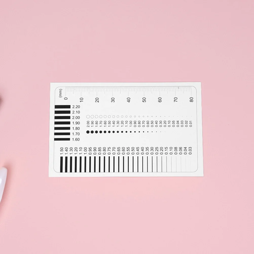 2 قطعة عالية الدقة خط شفاف عرض مقياس البلاستيك أداة كشف الخلل الكراك خدش عيب قياس الرسم البياني #5