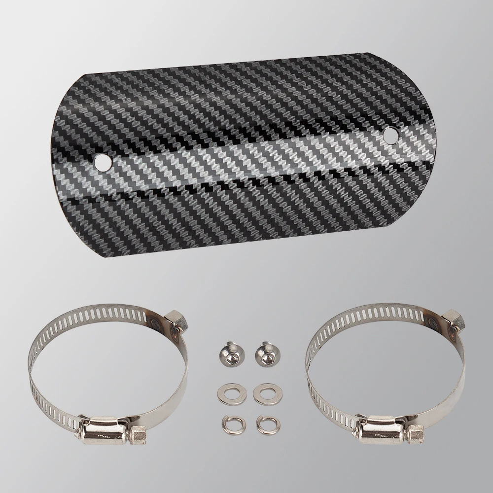 Motorcycle Exhaust Front Middle Pipe Heat Shield Cover Stainless Steel Clamps Retainer Fixed Heat Insulation Anti-Scald Muffler