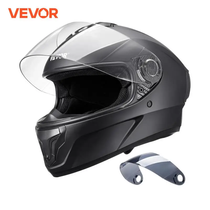 

VEVOR Full Face Motorcycle Helmet Smart Street ABS & High Density Helmet with Bluetooth Slot & Interchangeable Len Fit for Adult