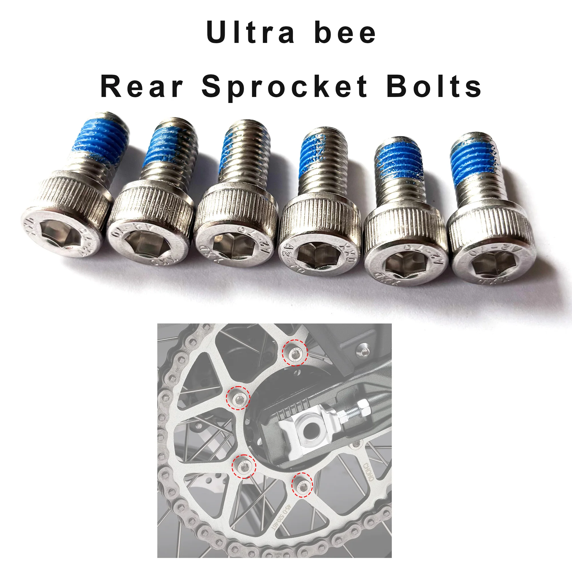 Ultra Bee Genuine OEM Brake Disc and Sprocket Bolts – Anti-Loosening, Anti-Vibration Fastening Bolts for UB