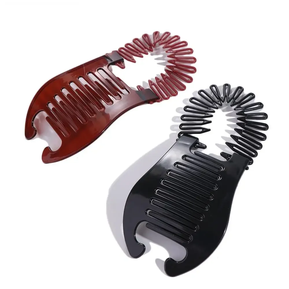 Artiglio per capelli Pettine per donna Clip a banana Riser Artiglio Accessori per capelli Copricapo flessibile in plastica di moda, speciale per parrucche di capelli veri